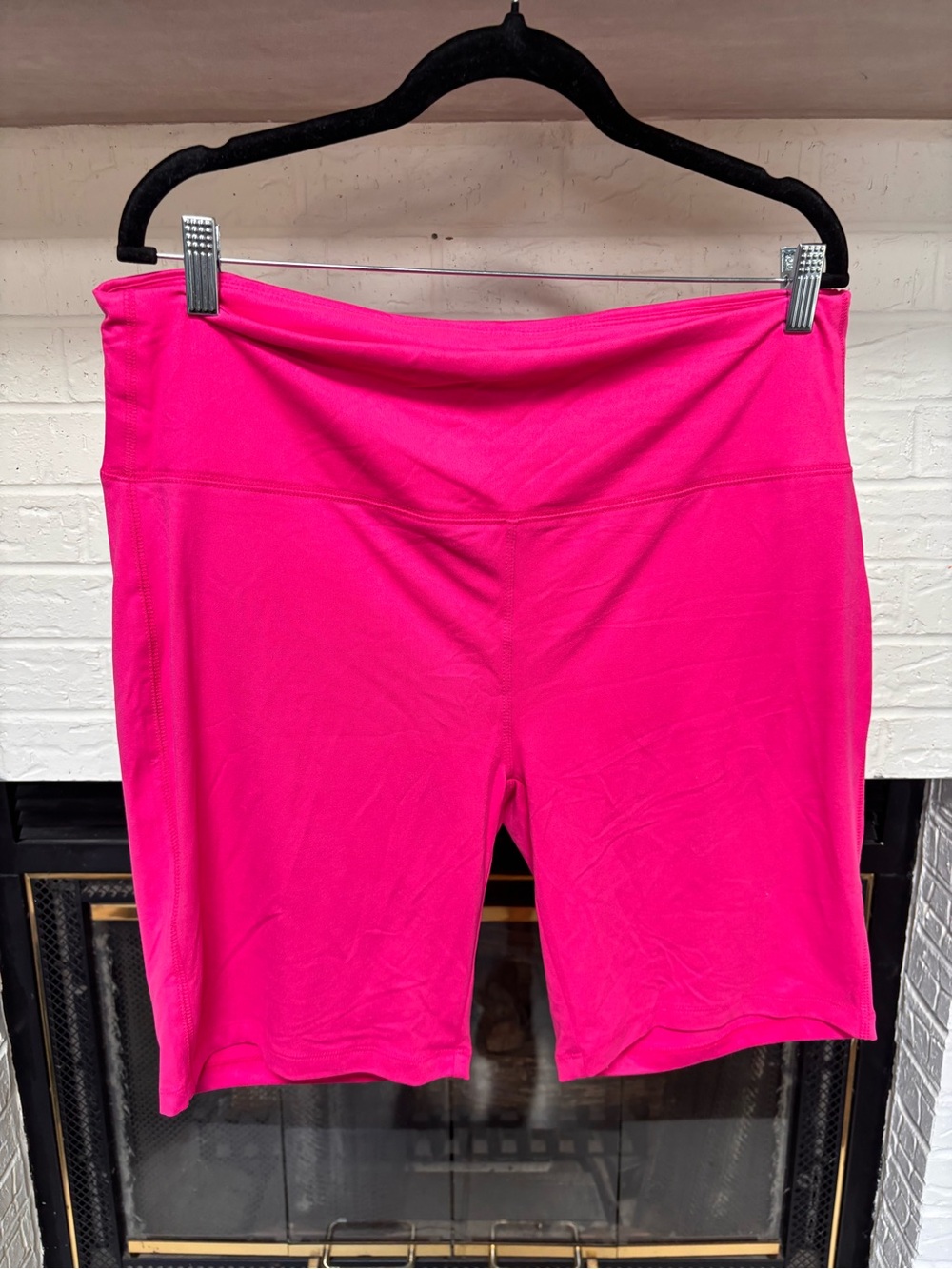 Zenana Outfitters Neon Hot Pink High-Rise Bike Shorts